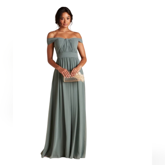 birdy grey moni convertible dress Long Chiffon Dress with Ruched Sweetheart Bodice by Elizabeth K GL2608   ABC Fashion
